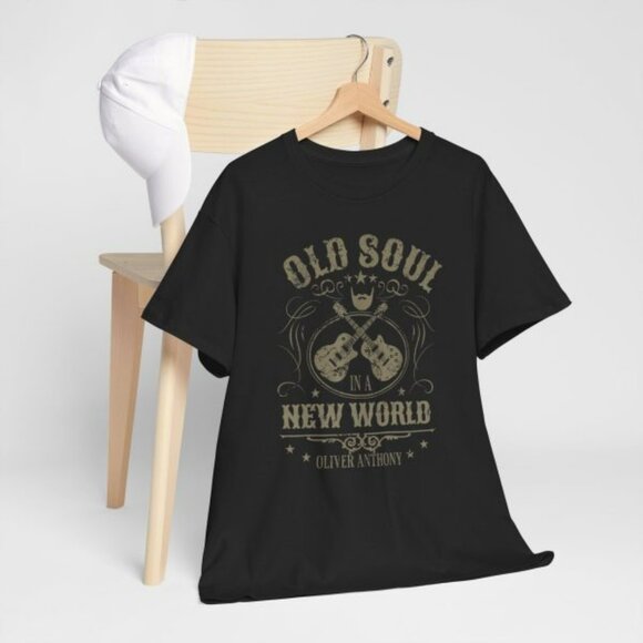 Oliver Anthony Rich Men North of Richmond Old Soul New World Black T-Shirt - Picture 3 of 6